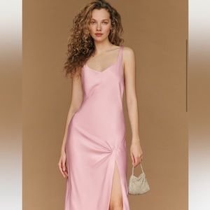 Reformation Bevin Satin Dress